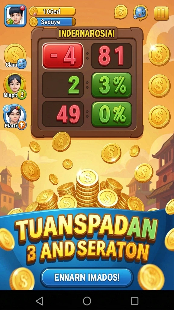 e88 - Karakter unik yang dapat dipilih.