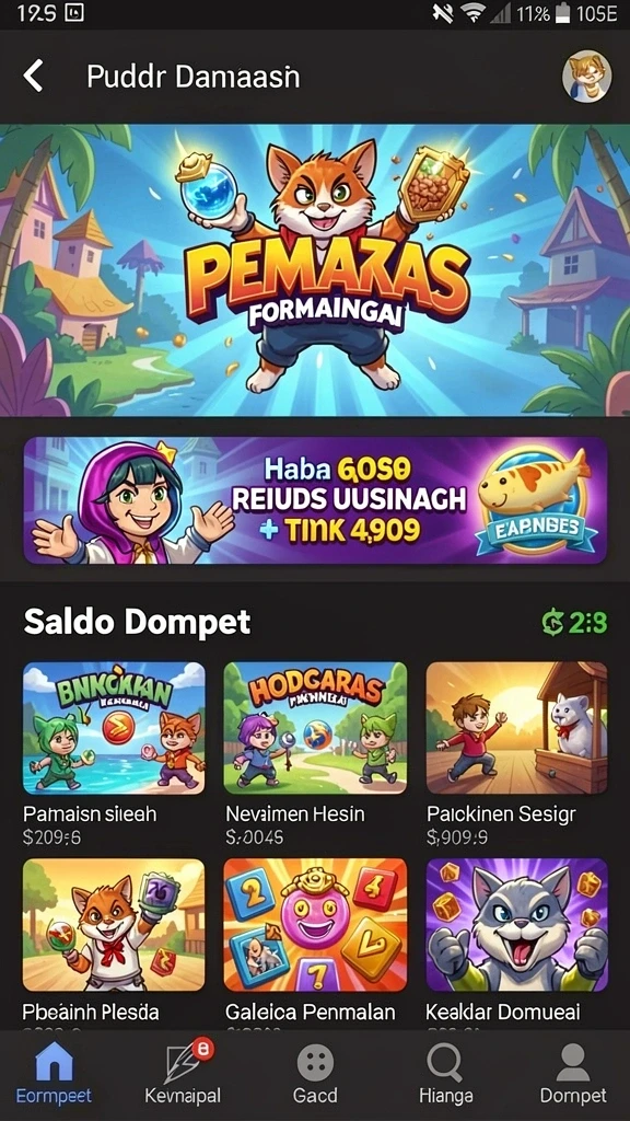 haikuotk - Contoh level yang menantang dengan banyak kata tersembunyi.