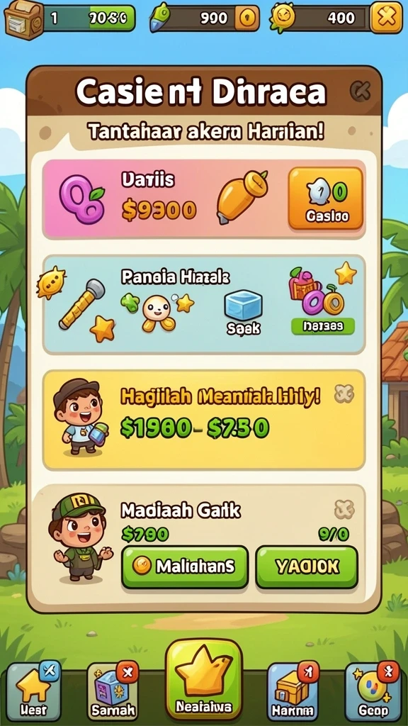 harapjp - Tampilan awal game dengan karakter yang menarik.